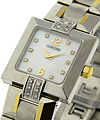 Lady's 2-Tone Square La Scala Diamond Lugs - MOP Diamond Dial 