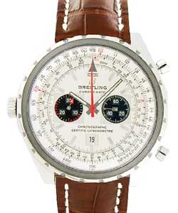 Navitimer Chrono-Matic Steel on Strap with Silver Dial 