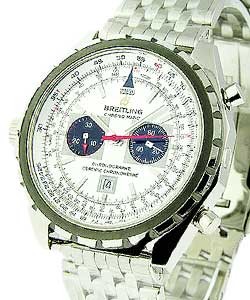Navitimer Chrono Matic 44mm in Steel Steel on Bracelet with Silver Dial