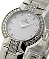 Lady's Steel Round La Scala Stainless Steel with Diamond Case and Lugs