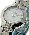 Lady's Steel Round La Scala Stainless Steel on Bracelet with Diamond Lugs