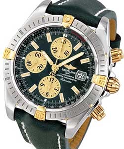 Chronomat Evolution Men's Automatic in 2-Tone 2 Tone on Green Strap with Green Dial