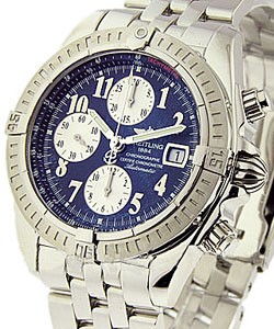 Chronomat Evolution Men's Automatic in Steel Steel on Bracelet with Blue Dial 