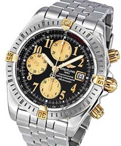 Chronomat Evolution Men's Automatic in Steel 2 Tone on Bracelet with Black Dial 