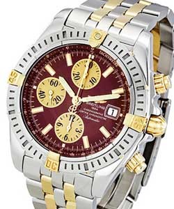 Chronomat Evolution in 2 Tone on 2 Tone Bracelet with Burgundy Dial