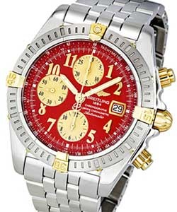 Chronomat Evolution in 2 Tone on 2 Tone Bracelet with Red Dial