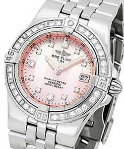 Lady's Starliner Steel on Bracelet with Pink MOP Diamond Dial 