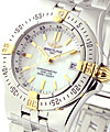 Lady''s Starliner with 2-Tone Bezel Steel on Bracelet with MOP Dial