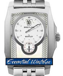 Bentley Flying B Steel on Bracelet with White MOP Dial