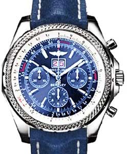 BREITLING BENTLEY 6.75 MENS in Steel Steel on Strap with Blue Dial 