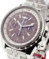 Bentley 6.75 Speed Automatic in Steel on Steel  Bracelet with Brown Dial