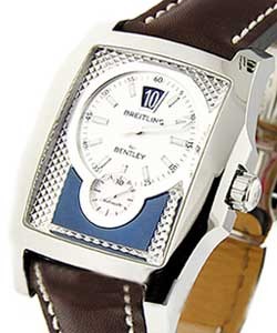 Bentley Collection Flying B in Steel Steel on Strap with Blue Dial 