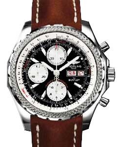 Bentley GT Chronograph Steel on Strap with Black Dial 