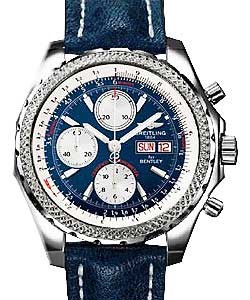 Bentley GT Chronograph Steel on Strap with Blue Dial 