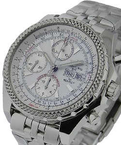 Bentley Collection GT Chronograph in Steel on Steel Bracelet with White Dial