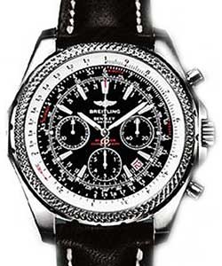 Bentley Motors Chronograph Steel on Strap with Black Dial 