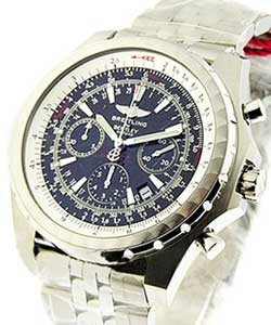 Bentley Motors Chronograph in Steel on Steel Bracelet with Black Dial