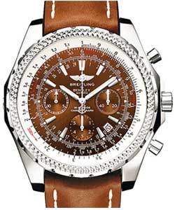 Bentley Motors Men's Automatic Chronograph in Steel Steel on Strap with Copper Dial