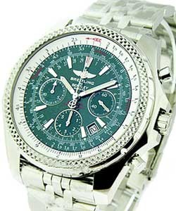 Bentley Motors Chronograph - 668 in Steel on Steel Bracelet with Green Dial