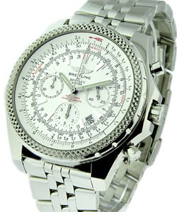 Bentley Motors Chronograph - 664 in Steel on Steel Bracelet with White Dial