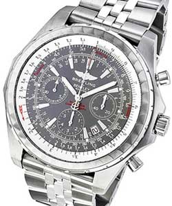 Bentley Motors T Chronograph in Steel on Steel Bracelet with Grey Dial