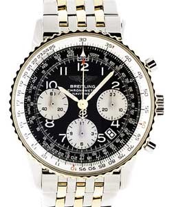 Navitimer 2-Tone in Steel with Yellow Gold Bezel on Steel and Yellow Gold Bracelet with Black Dial