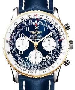 Navitimer 2 Tone on Strap with Blue Dial