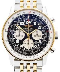 Navitimer Cosmonaute Flyback Men's Chronograph in Steel Steel and Yellow Gold on Bracelet with Black Dial