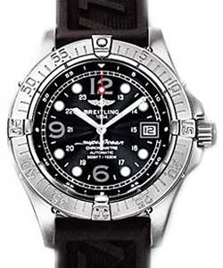 Superocean Steelfish X-Plus Steel on Rubber Strap with Black Dial 