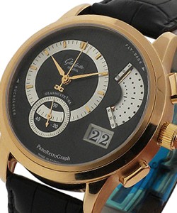 PanoRetroGraph in Rose Gold Rose Gold on Strap with Black Dial 