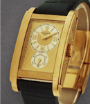 Cellini Pince in Yellow Gold on Black Crocodile Leather Strap with Champagne Roman Dial