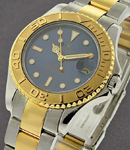 Yacht-Master 2-Tone Mid Size 35mm on 2-Tone Oyster Bracelet with Blue Dial