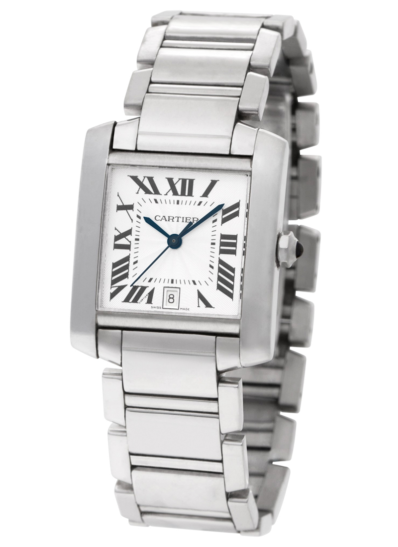 Cartier Large Size Tank Francaise in White Gold