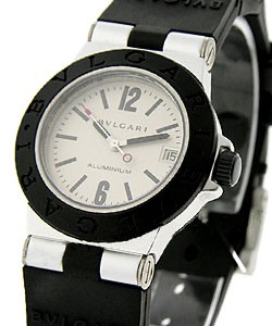 Diagono 32mm Automatic in Aluminium with Black Rubber Bezel on Black Rubber Having Aluminium Joints Strap with White Dial