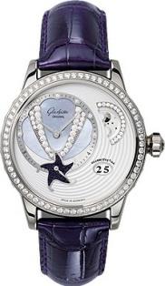 Glashutte Star Collection Sea Shell 39.4mm Autoamtic in White Gold with Diamond Bezel