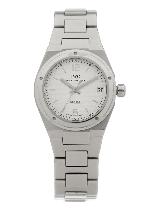 Ingenieur Mid-Size in Steel on Steel Bracelet with Silver Dial