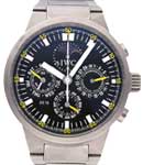 GST Perpetual Calendar in Titanium on Titanium Bracelet with Black Dial with Yellow Accents