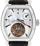Malte Tourbillon in Platinum on Black Alligator Leather Strap with Skeleton Dial