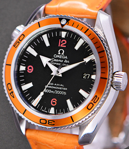 Planet Ocean Steel on Orange Strap