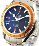 Planet Ocean Co-Axial 46mm Autoamtic in Steel with Orange Aluminium Bezel on Stainless Steel Bracelet with Black Dial