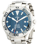 Seamaster Professional Automatic in Steel on Steel  Bracelet with Blue Dial