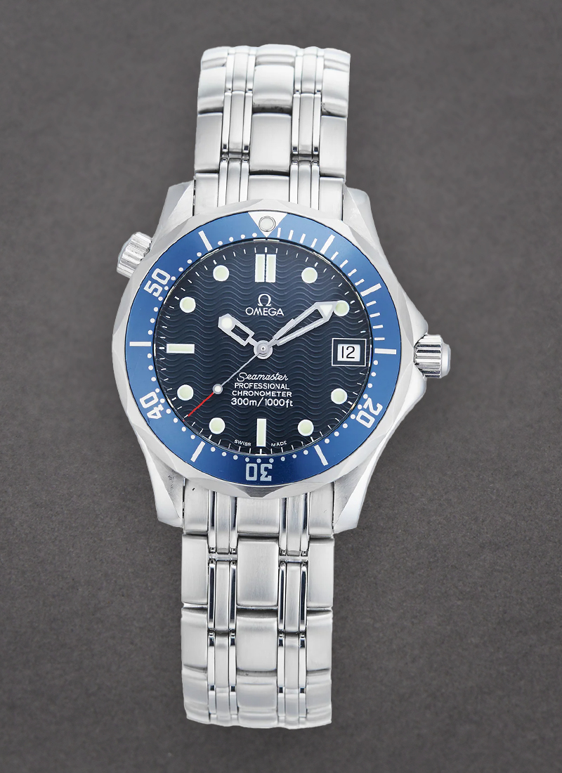 Omega Seamaster Pro 300m Midsize  Automatic in Steel with Blue Bezel