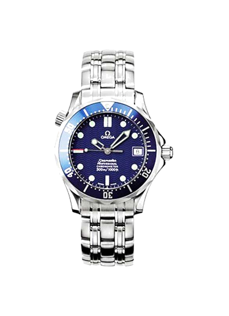 Omega Seamaster Pro 300m Midsize  Automatic in Steel with Blue Bezel