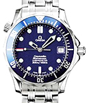Seamaster Pro 300m Midsize  Automatic in Steel with Blue Bezel on Steel Bracelet with Blue Dial