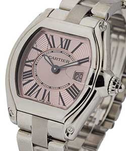 Ladys Roadster in Steel on Steel Bracelet with Pink Sunray Dial