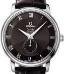 Co-Axial Small Seconds in Steel on Black Crocodile Leather Strap with Black Dial