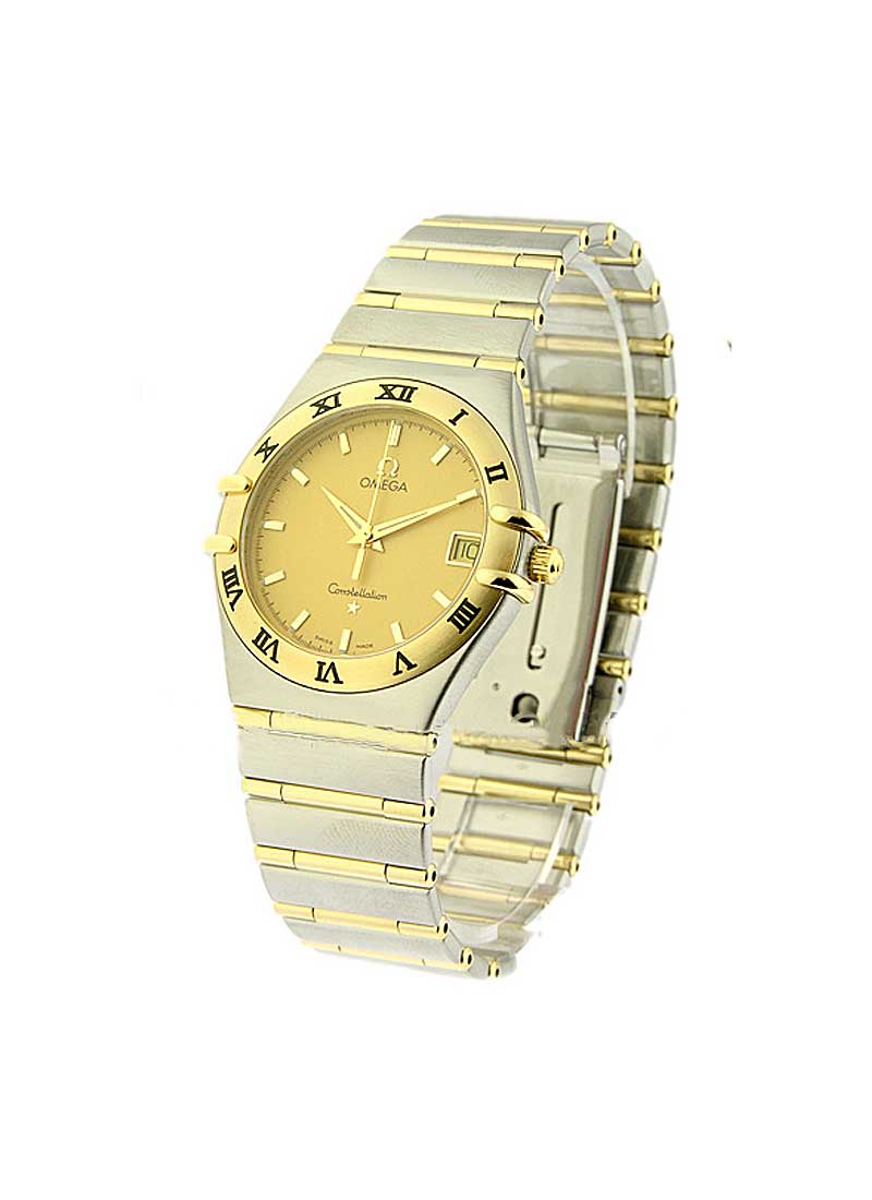 Omega Constellation Classic 33.5mm Quartz in Steel and Yellow Gold with Roman Numeral Bezel