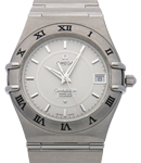 Constellation Classic Large Size in Steel on Steel Bracelet with White Dial