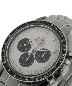 Apollo 11 Speedmaster Panda in Steel on Steel Bracelet with White Dial
