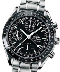 Speedmaster Day Date 39mm Automatic in Steel on Steel Bracelet with Black Dial